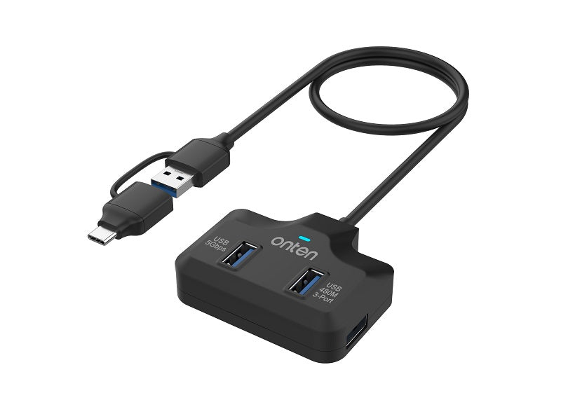 Onten UCA2310 4 in 2 USB-C &amp; USB 3.0 4 Ports Hub