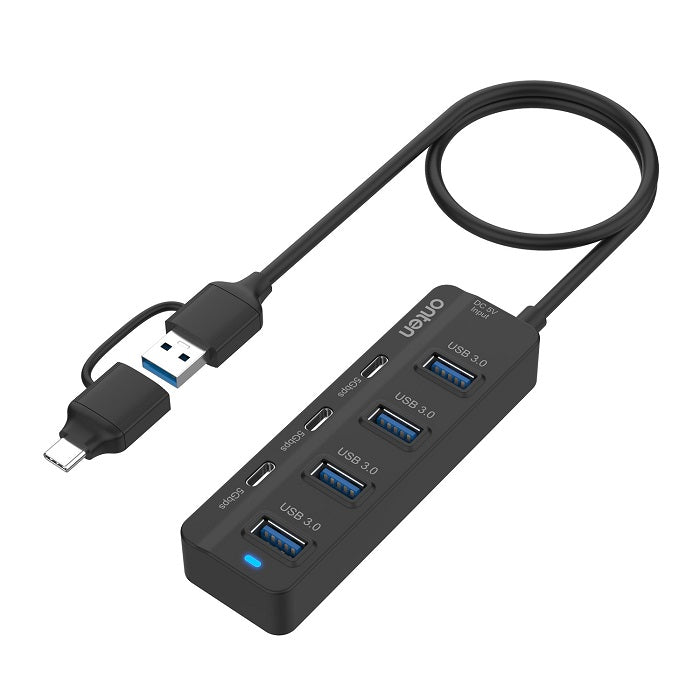 Onten UCA5306 USB-C and USB-A 3.0 7-Port Hub