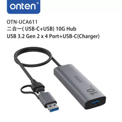 Onten UCA611 2-in-1 (USB-C+USB) 10G Hub