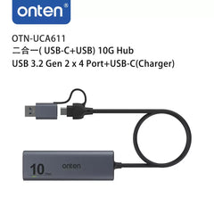 Onten UCA611 2-in-1 (USB-C+USB) 10G Hub