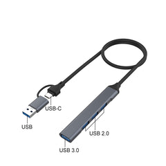 Onten UCA9701 USB-C+USB3.0 to USB 4-Port Hub