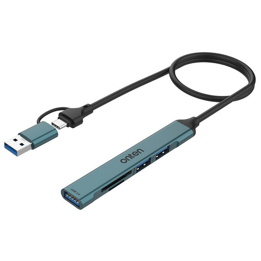 Buy Onten UCA9705 USB-C/USB 3.0 Card Reader with 3-Port Hub from Vmart in Pakistan