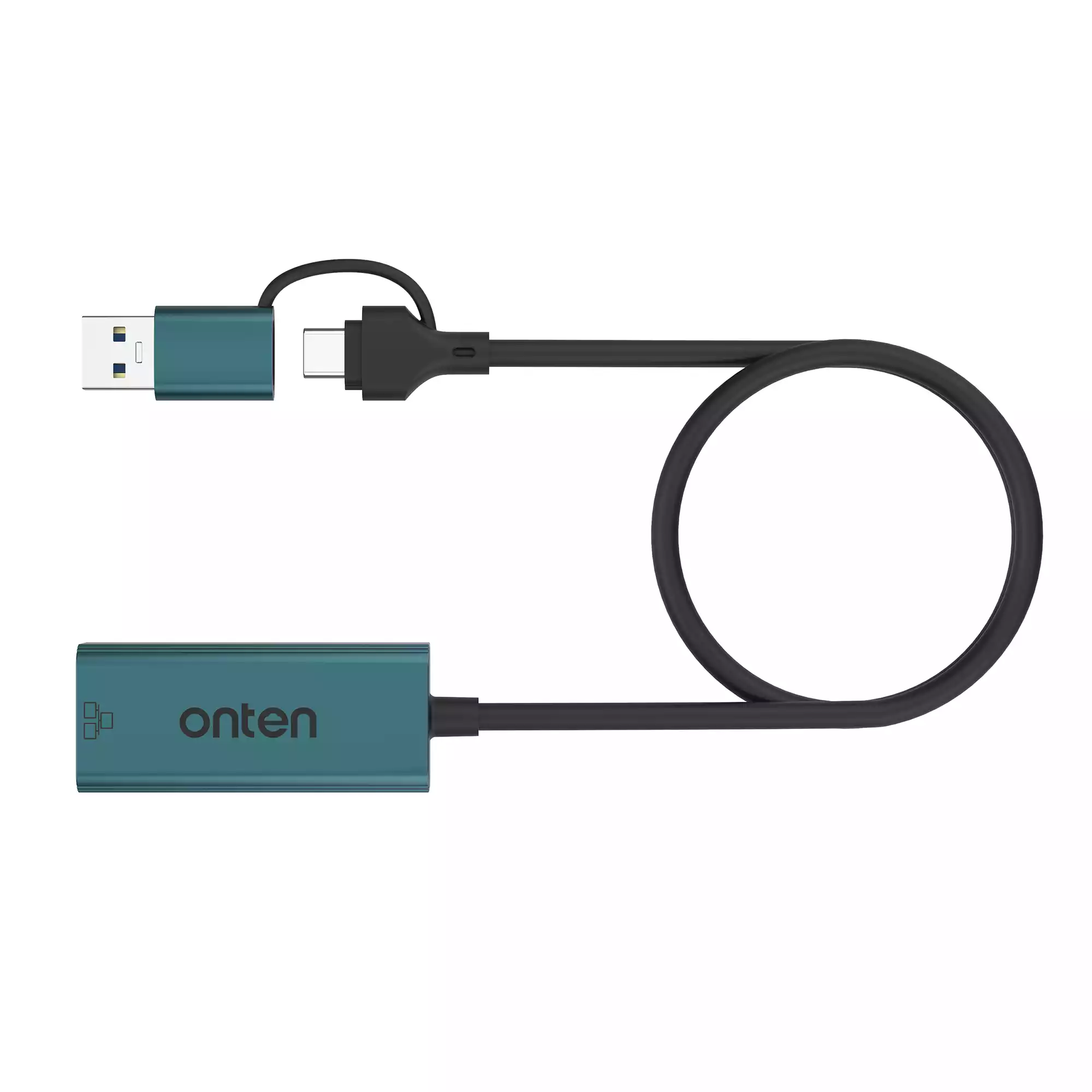 Onten UE106 USB C+USB A to Ethernet Adapter