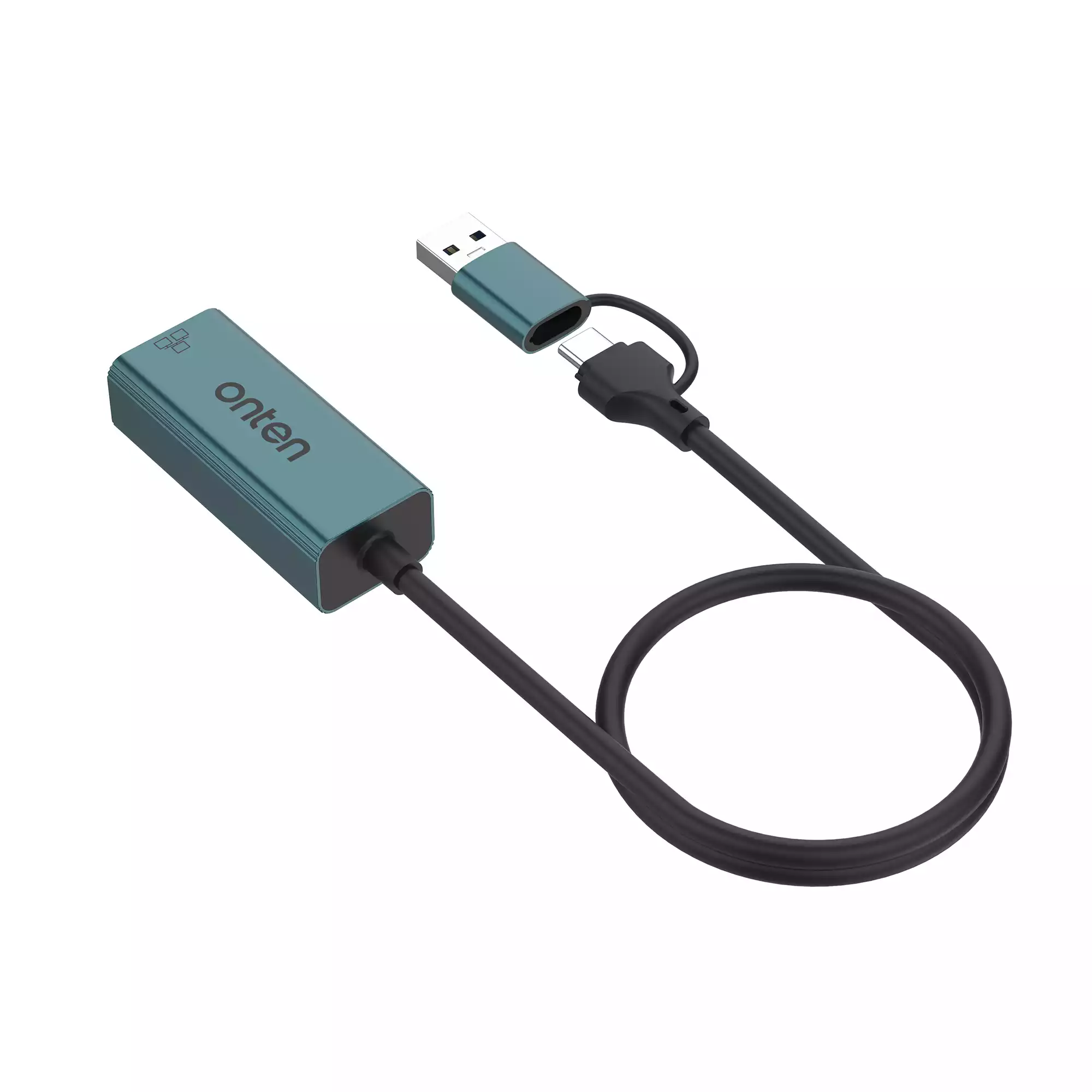 Onten UE106 USB C+USB A to Ethernet Adapter