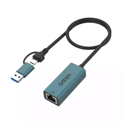 Onten UE106 USB C+USB A to Ethernet Adapter