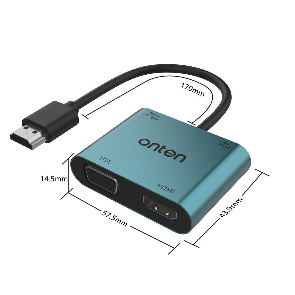 Buy Onten 5166HV HDMI to HDMI+VGA with Audio from Vmart in Pakistan
