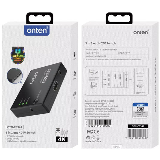 Buy Onten CS341 HDMI Switch 3-in-1 Out from Vmart in Pakistan
