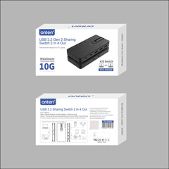 Buy Onten KVM200 2 Computers Share 4 USB 3.2 GEN 2 Ports USB Switcher Selector for PC Laptop from Vmart in Pakistan