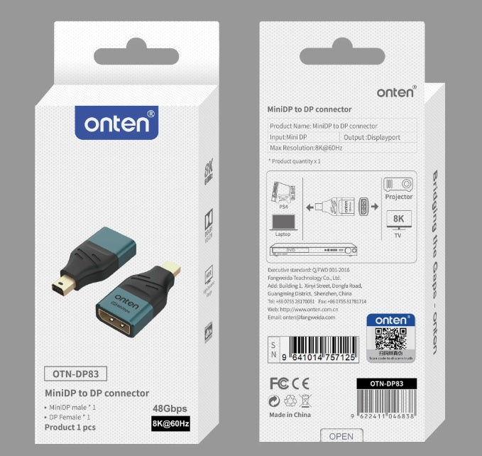 Buy Onten OTN-DP83 Mini DisplayPort to DisplayPort Adapter from Vmart in Pakistan