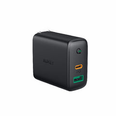 Aukey Dual-Port 30W PD Wall Charger with Dynamic Detect