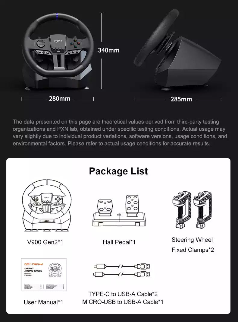 Buy PXN V900 Gen2 Gaming Steering Wheel Vmart in Pakistan