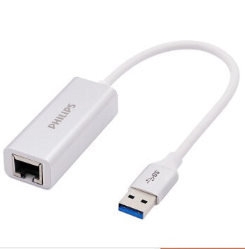 Philips USB3.0 Gigabit wired network card to RJ45 network cable - White