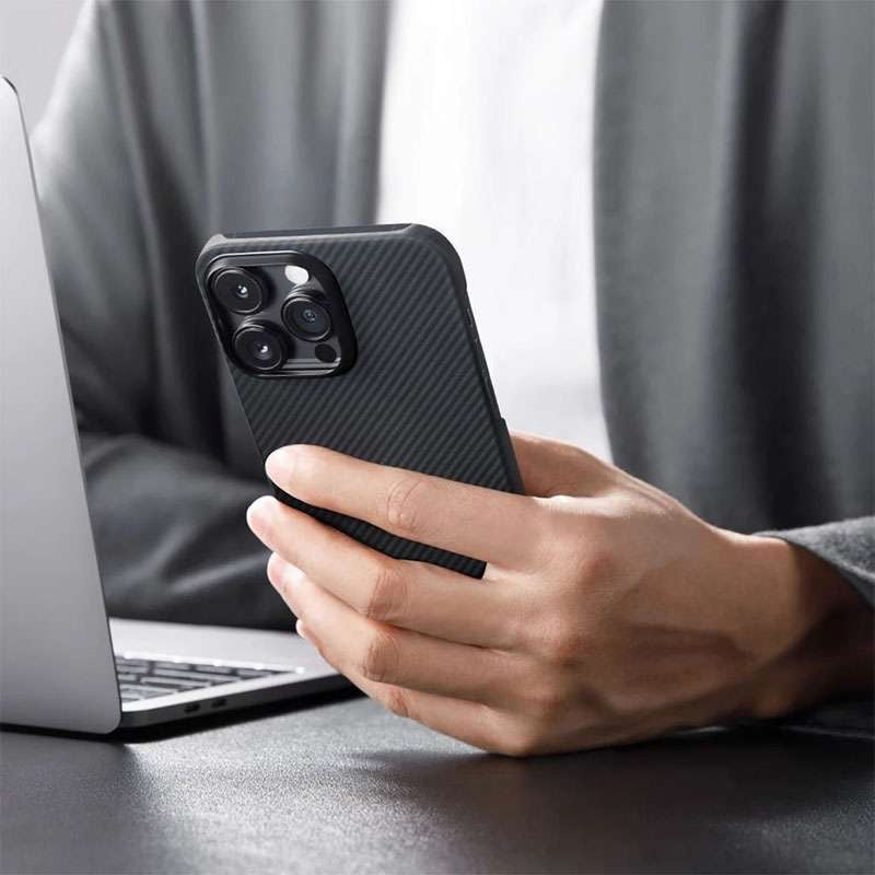 Buy Pitaka MagEZ Compatible Case for iPhone 15 Pro Max Black/Grey from Vmart in Pakistan