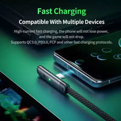 Buy Plextone C2C T100 Type C To Type C 66W Elbow Gaming Smart LED Charge Cable 1m from Vmart in Pakistan