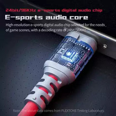 Plextone GS2 3-in-1 60W Fast Charging Gaming Docking Adapter for Mobile Phones Tablet and Audio Output Type-C