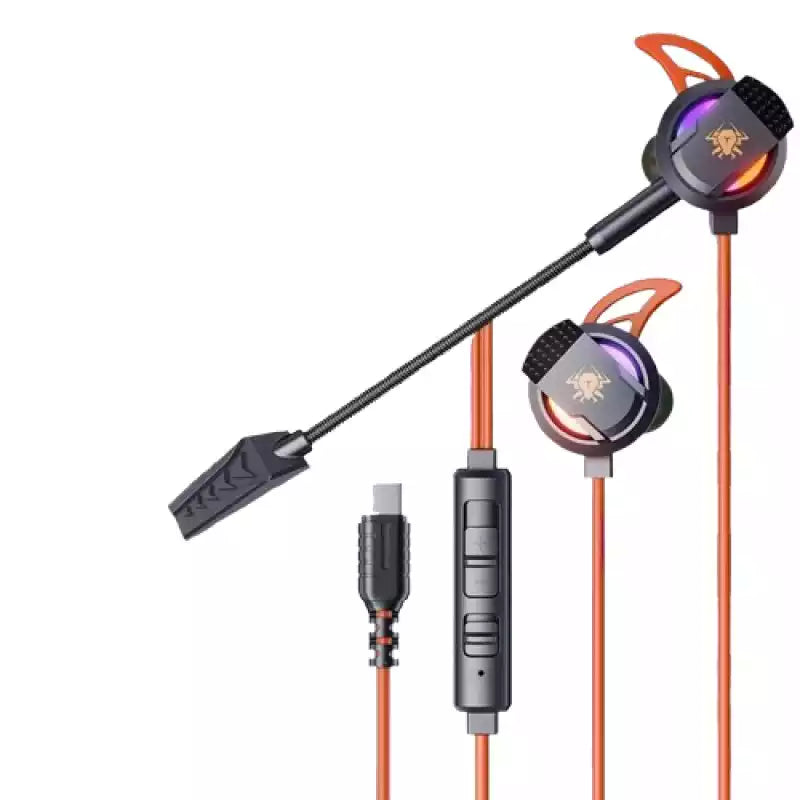 Buy Plextone RX3 Plus Type-C In-Ear Wired Game Earphones Plugable Mic Orange from Vmart in Pakistan