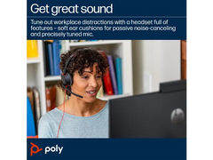 Buy Poly Blackwire 5210 Monaural USB-C Headset +3.5mm Plug +USB-C/A Adapter Vmart in Pakistan