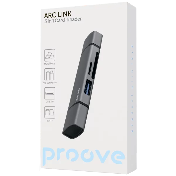 Buy Proove Arc Link 3 in 1 Card Reader (USB3.0 + SD Card + Micro SD Card) from Vmart in Pakistan