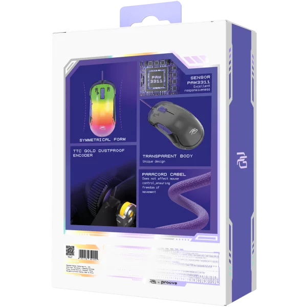 Buy Proove Blaze Wired Gaming Mouse Black/purple from Vmart in Pakistan