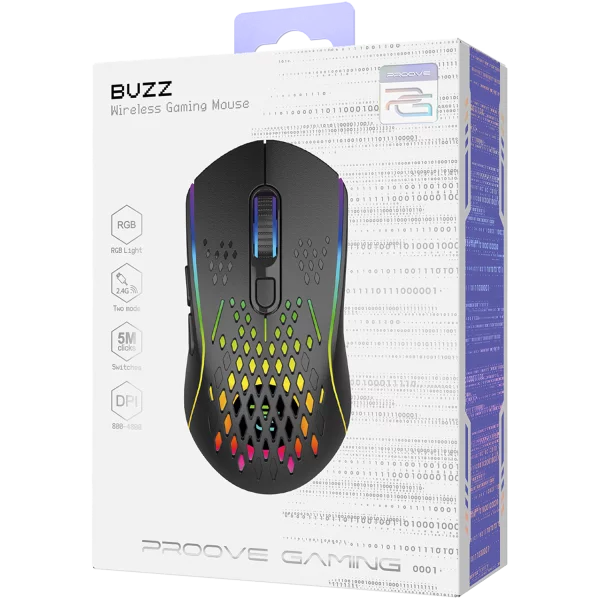 Buy Proove Buzz Wireless Gaming Mouse Black from Vmart in Pakistan
