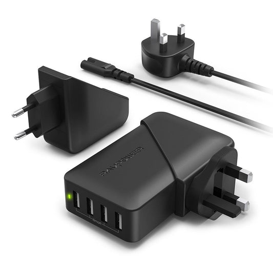 Buy RAVPower RP-PC024 USB Fast Charger 40W 4-Ports from Vmart in Pakistan