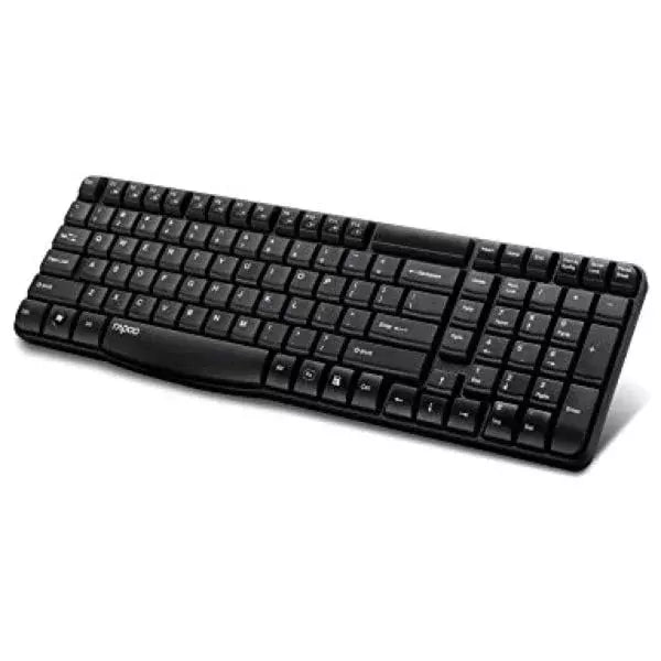 Rapoo E1050 2.4G Anti-Splash Wireless Keyboard - Black