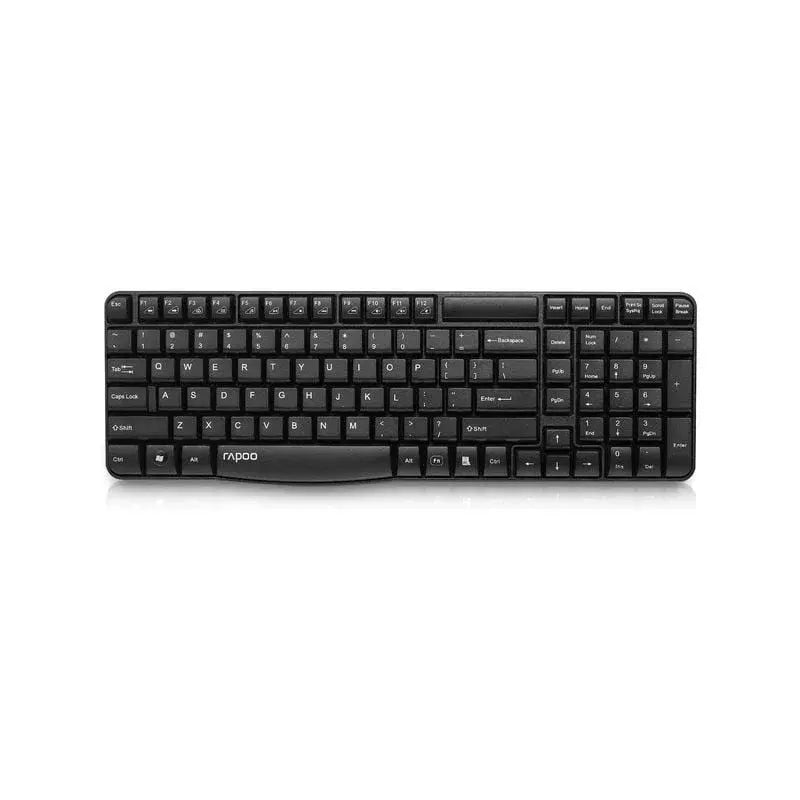 Rapoo E1050 2.4G Anti-Splash Wireless Keyboard - Black