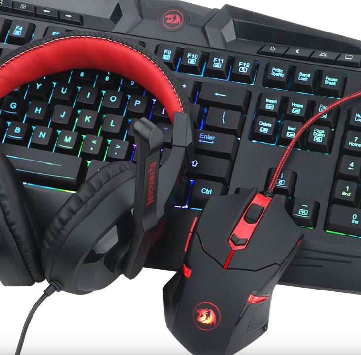 Redragon K552-BB 4 In 1 (Keyboard, Mouse, Headset, Mousepad Set)