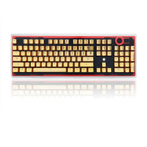 Redragon A101G 104 Metallic Electroplated Gold Color Keycaps for Mechanical Switch Keyboards With Key Puller