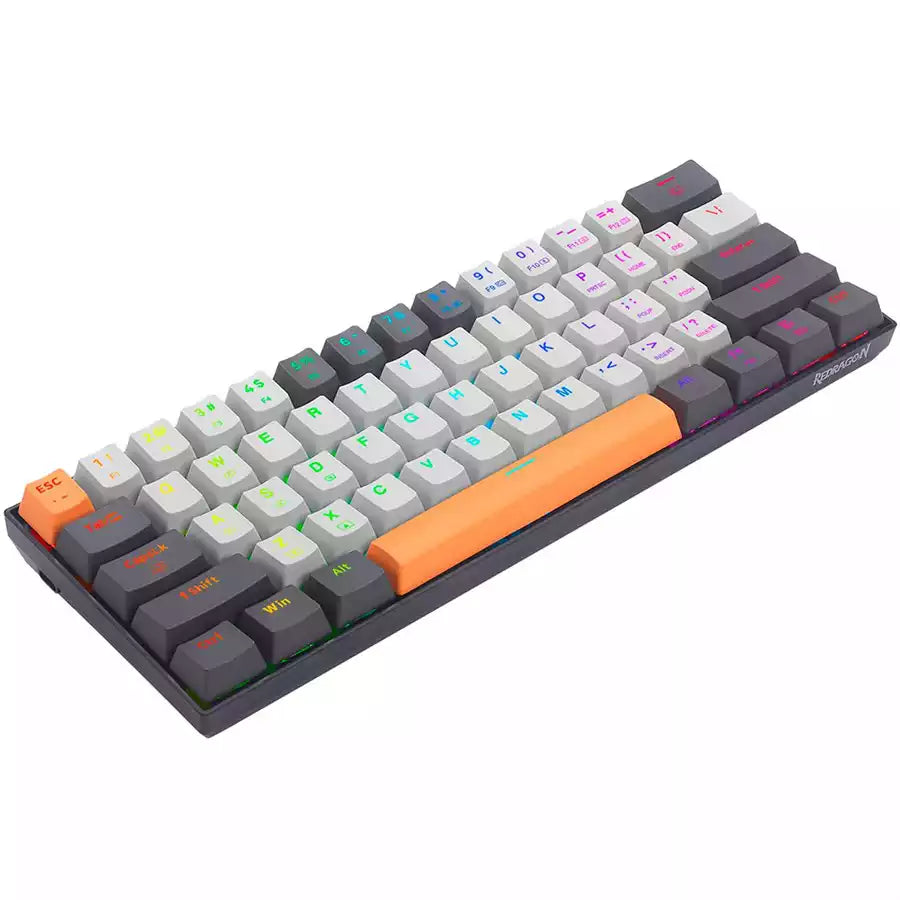 Redragon Caraxes K644 GG-RGB 60% Wired Mechanical Gaming Keyboard Black Gray