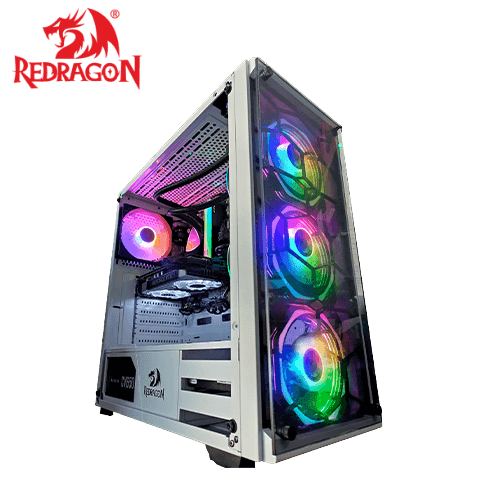 Redragon GC-606 Wheel Jack RGB Gaming PC Case White