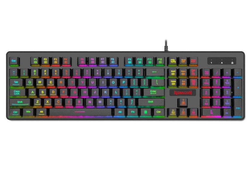 Redragon K509 DYAUS 7-Colors Backlit Quiet Aluminum Gaming Keyboard