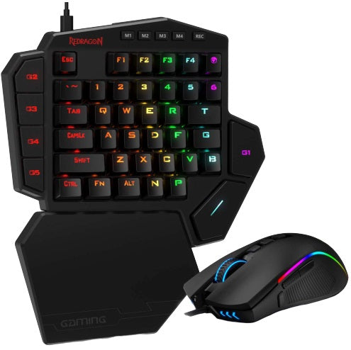 Redragon K585-BA One-Handed Gaming Keyboard and M721-Pro RGB Mouse Combo