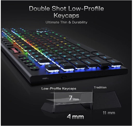 Redragon K621 Horus TKL Wired RGB Mechanical Keyboard - Black