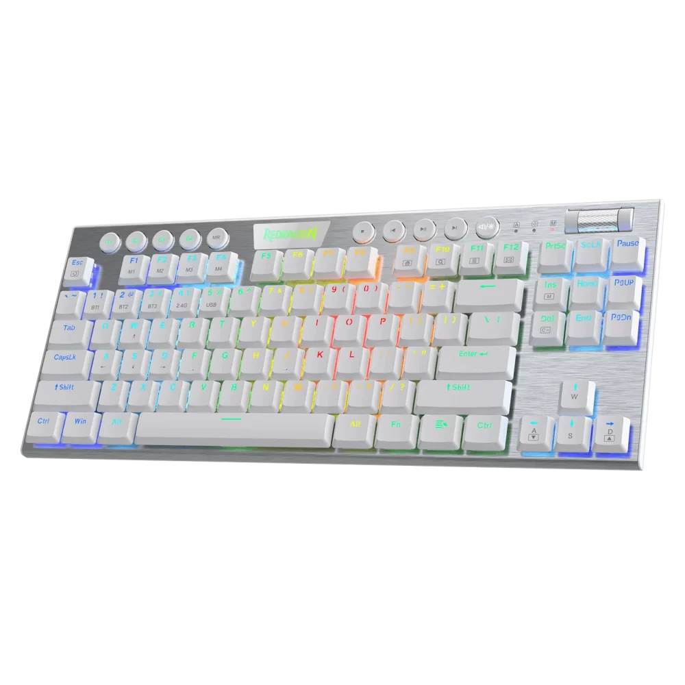 Redragon K621 Horus TKL Wired RGB Mechanical Keyboard - White