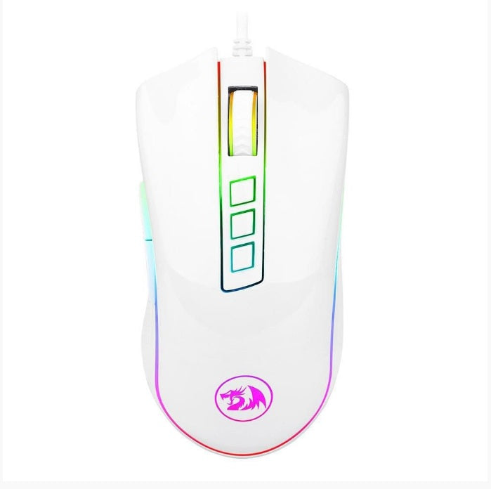 Redragon M711 Cobra 10,000DPI RGB Backlit Gaming Mouse - White