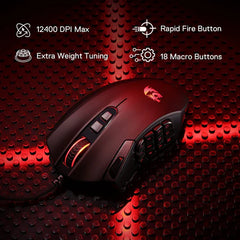 Buy Redragon Azzinoth M921 RGB MMO Gaming Mouse w/18 Programmable Buttons from Vmart in Pakistan