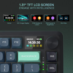 Buy Redragon Behemoth K724 Pro 75% Mechanical Keyboard Black & Green Vmart in Pakistan