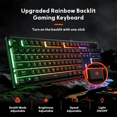 Buy Redragon K521 Netherbane Full size RGB Wired Membrane Keyboard from Vmart in Pakistan