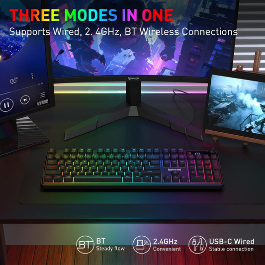 Buy Redragon K526 Pro RGB Wireless Membrane Gaming Keyboard Vmart in Pakistan