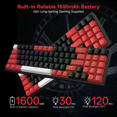 Buy Redragon K628 Pollux Pro 75% Triple-Mode lightweight RGB Keyboard from Vmart in Pakistan