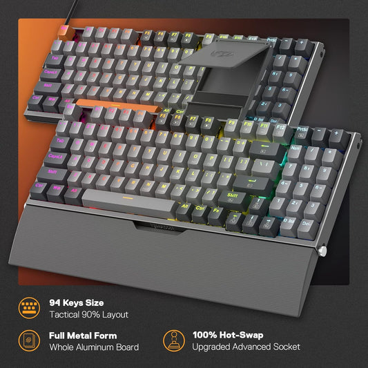 Buy Redragon K648 90% Wired Aluminum RGB Gaming Keyboard Vmart in Pakistan