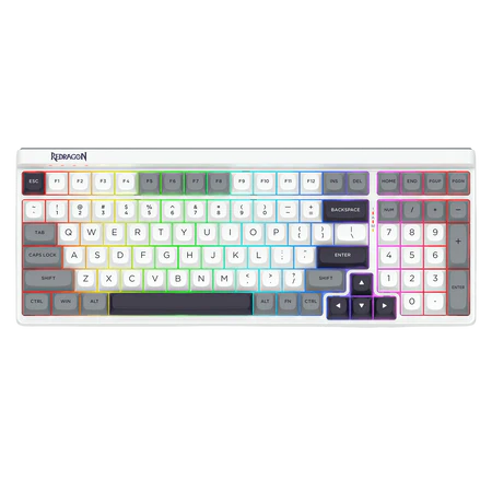 Buy Redragon K656 Garen Pro 3-Mode Wireless RGB Gaming Keyboard MoonDust Gray from Vmart in Pakistan