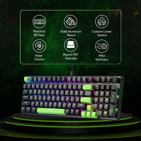 Buy Redragon K740 Dharma Wired Mechanical Keyboard with Linear Dragon Chant Switch from Vmart in Pakistan