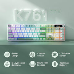 Buy Redragon K761 Wireless Gasket Gaming Keyboard w/Hype Screen & Knob Vmart in Pakistan