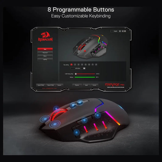 Buy Redragon M690 Pro Mirage Pro Wireless Gaming Mouse from Vmart in Pakistan