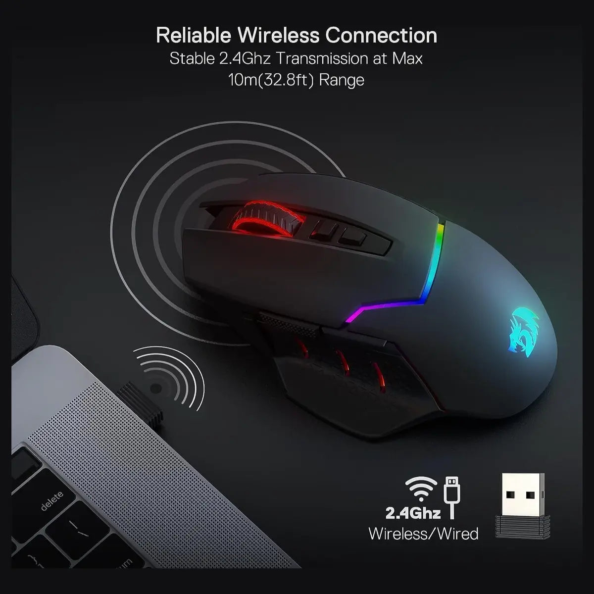 Buy Redragon M690 Pro Mirage Pro Wireless Gaming Mouse from Vmart in Pakistan