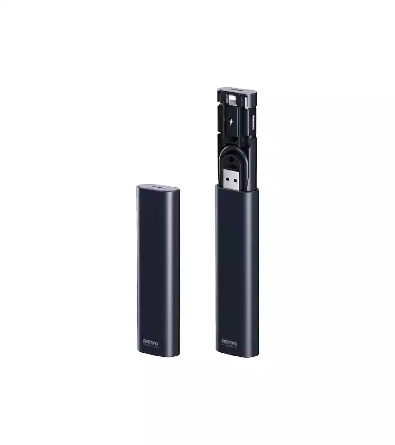 Buy Remax RC-C011 Wanbo II Series 60W Hidden Fast Charging Cable Set - Black from Vmart in Pakistan
