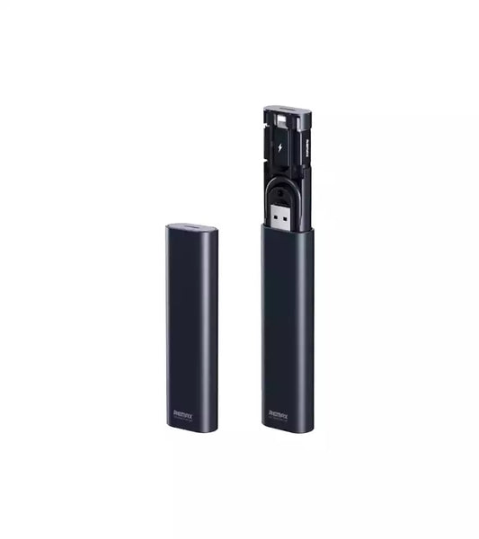 Buy Remax RC-C011 Wanbo II Series 60W Hidden Fast Charging Cable Set - Black from Vmart in Pakistan