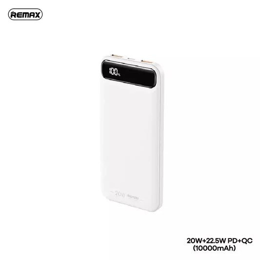 Buy Remax RPP-520 Bole Series PD20W+QC22.5W Fast Charging Power Bank 10000mAh - White from Vmart in Pakistan
